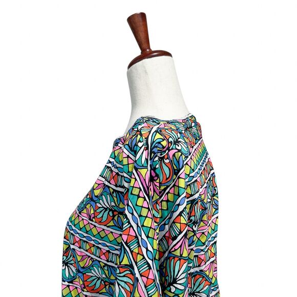 Trina Turk Swim Top Size Extra Small‎ XS Women's Dolman Bright Print Sunwear - Picture 5 of 11